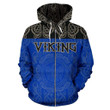 Viking All Over Zip-Up Hoodie - Raven Bn10