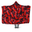 3D All Over Red Butterflies Hoodie Dress Leggings Blanket