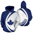 Canada Maple Leaf Hoodie - Circle Style - Blue J9