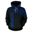 Guam All Over Hoodie - Micronesian Curve Blue Style - BN09