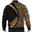 Hawaii Coat Of Arm Polynesian Men's Bomber Jacket - Circle Style 07 - AH - J1