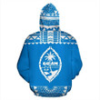 Guam All Over Hoodie - Polynesian Blue And White - BN09