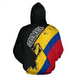 Colombia Special Grunge Flag Pullover Hoodie
