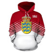 Denmark Sport Flag Hoodie - Stripes Style 01 NNK 006