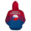 Czech Republic Sport Flag Hoodie - Stripes Style NVD1170