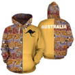 Australia Hoodie Aboriginal Kangaroo In My Heart PL129