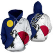 Japan Special Grunge Flag Pullover Hoodie NVD1050