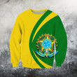 Brasil Coat Of Arms Hoodie - Circle Style