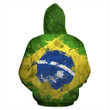 Brasil Hoodie - Brazil Flag Painting