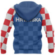 Hrvatska-Croatia Hoodie Checkerboard Zip-Up Th5