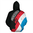 Luxembourg Special Grunge Flag Pullover Hoodie