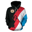 Luxembourg Special Grunge Flag Pullover Hoodie