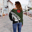 Lest We Forget - New Zealand Green Off Shoulder Sweater K52