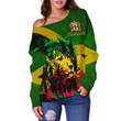 Jamaica - Jamaican Lion Off Shoulder Sweater A7
