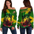 Jamaica - Jamaican Lion Off Shoulder Sweater A7