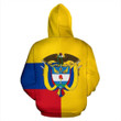 Colombia Hoodie Flag Half Coat Of Arms