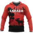 3D All Over Printed Canada Animal Hoodie 01 PL125