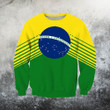 Brasil Flag Hoodie - Stripes Style