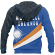Marshall Islands Flag Curve Concept Pullover Hoodie NVD1180