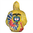 Colombia Coat Of Arms Tie Dye Hoodie