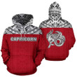 Capricorn Zodiac - Poly All Over Hoodie Red Version NTH140848