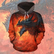 Dragon in Hell All Over Hoodie TT130802