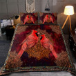 Beautiful Cardinals Birds Mandala Vintage Bedding Set