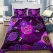 Aboriginal Naidoc Week 2021 Purple Turtle Lizard Sun Bedding set