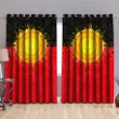 Aboriginal Flag Indigenous Sun Painting Art Curtain