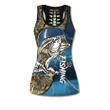 Bass Fishing - blue tattoos Camo Combo Legging + Tank TR230301 - Amaze Style™-Apparel