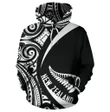 New Zealand Maori Pattern Hoodie - Circle Style - White HC - Amaze Style™-Apparel