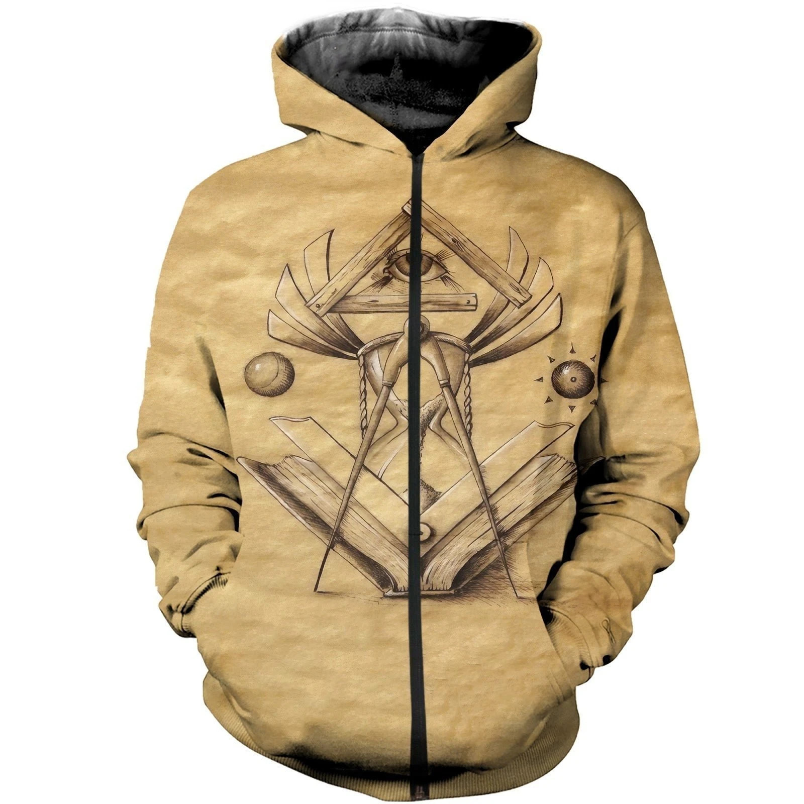 3D All Over Printed Freemansonry Clothes NM140102-Apparel-NM-Zip hoodie-S-Vibe Cosy™