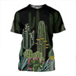 3D All Over Printed Black cactus Shirts