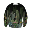 3D All Over Printed Black cactus Shirts