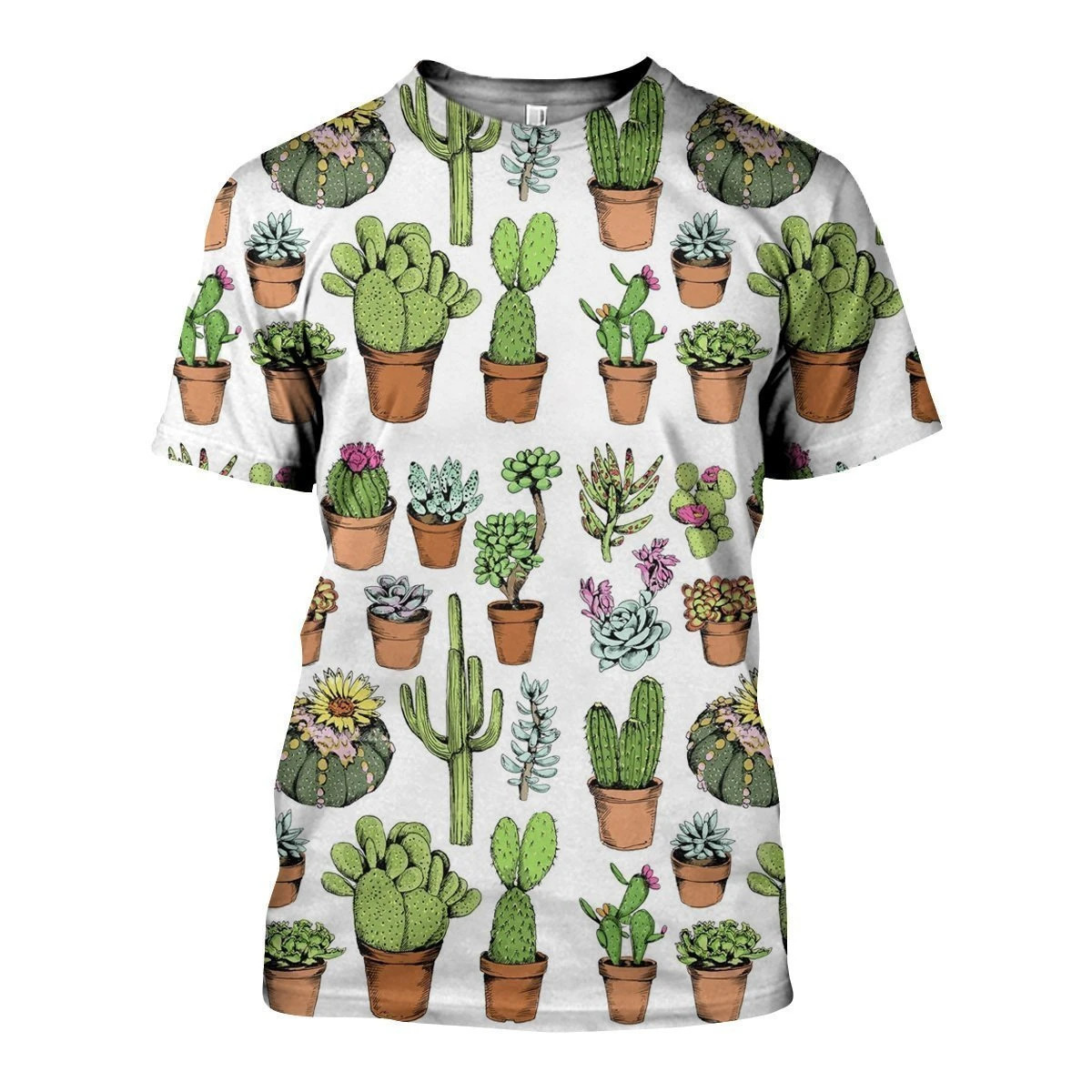 3D All Over Printed Cactus flower pot Shirts