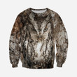 3D All Over Printed Camouflage Owl Art Shirts
