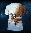 3D All Over Printed Two Canada Geese Shirts