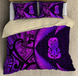 Aotearoa Bedding Set Manaia Silver Fern Purple TR1307202