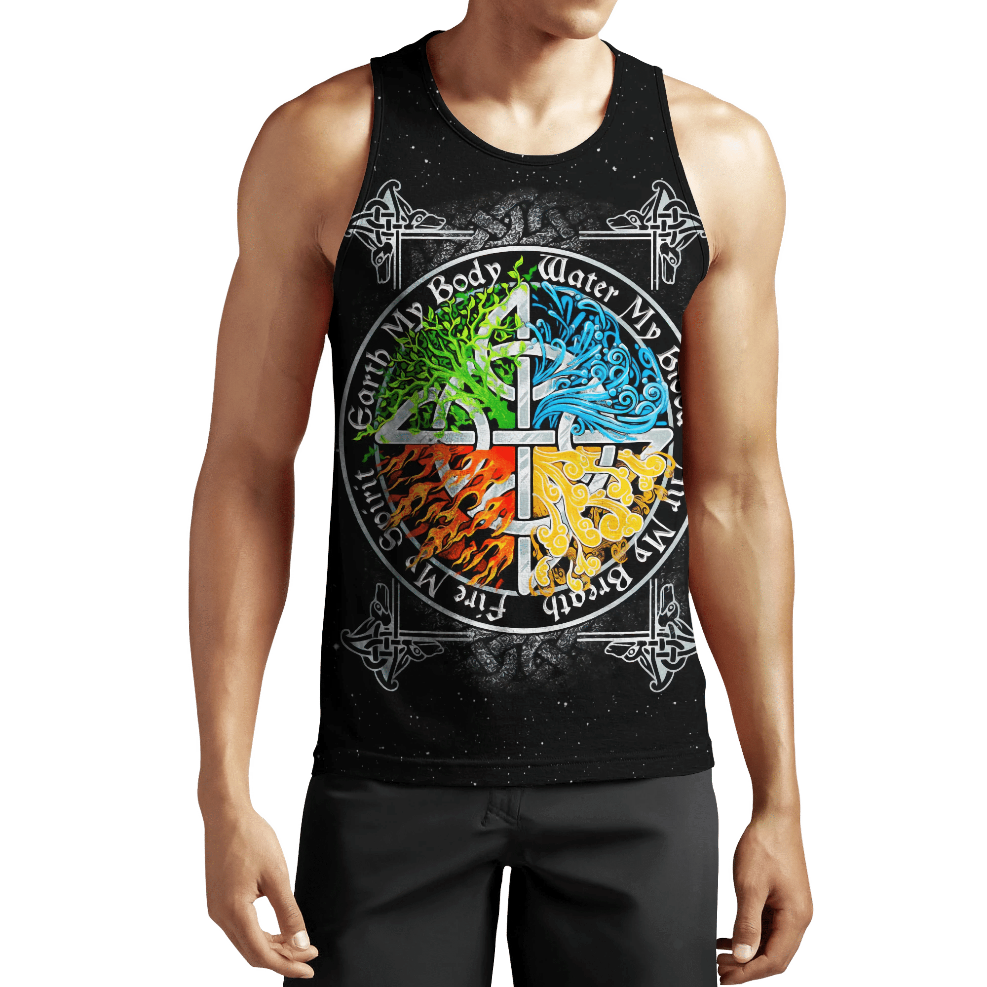 Alchemy Four Elements 3D All Over Printed Shirts Hoodie JJ130103-Apparel-MP-Tank Top-S-Vibe Cosy™