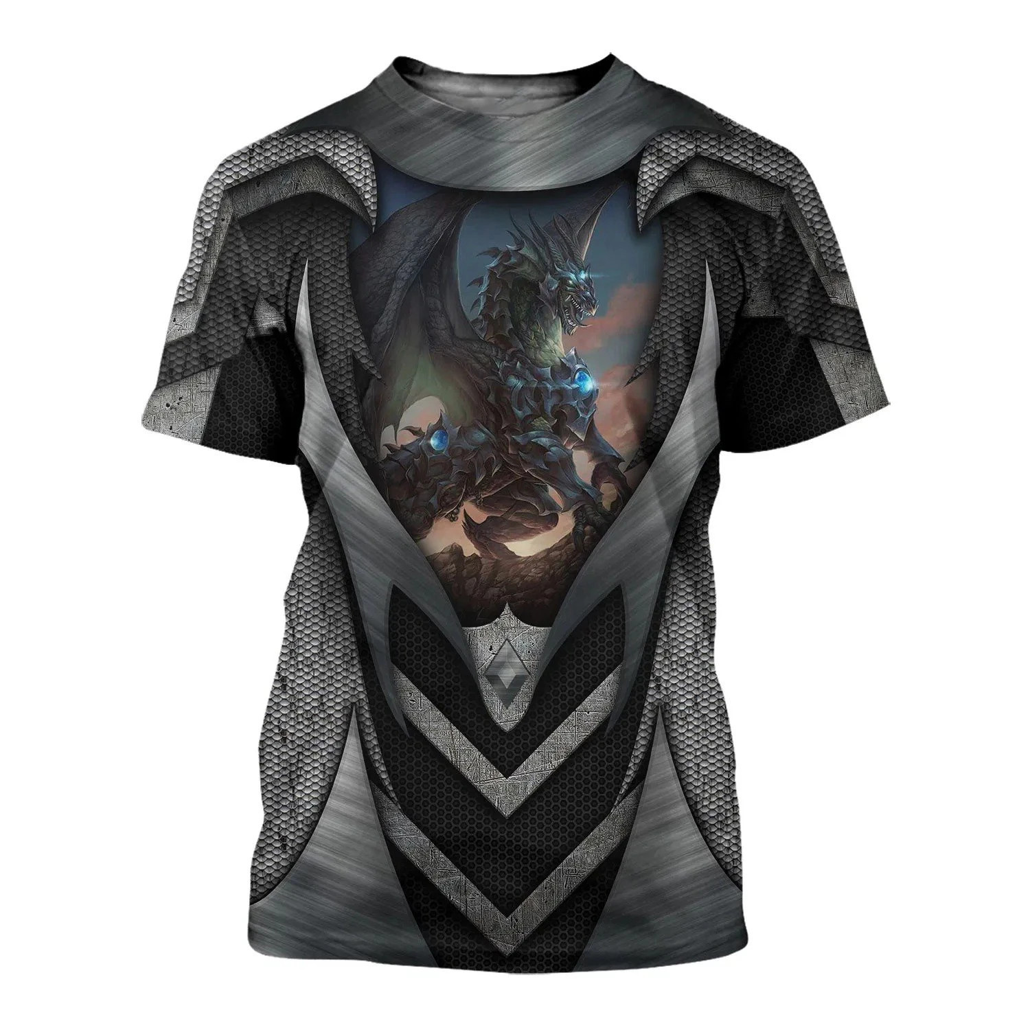 3D Tattoo and Dungeon Dragon Hoodie T Shirt For Men and Women NM050951-Apparel-NM-T-Shirt-S-Vibe Cosy™