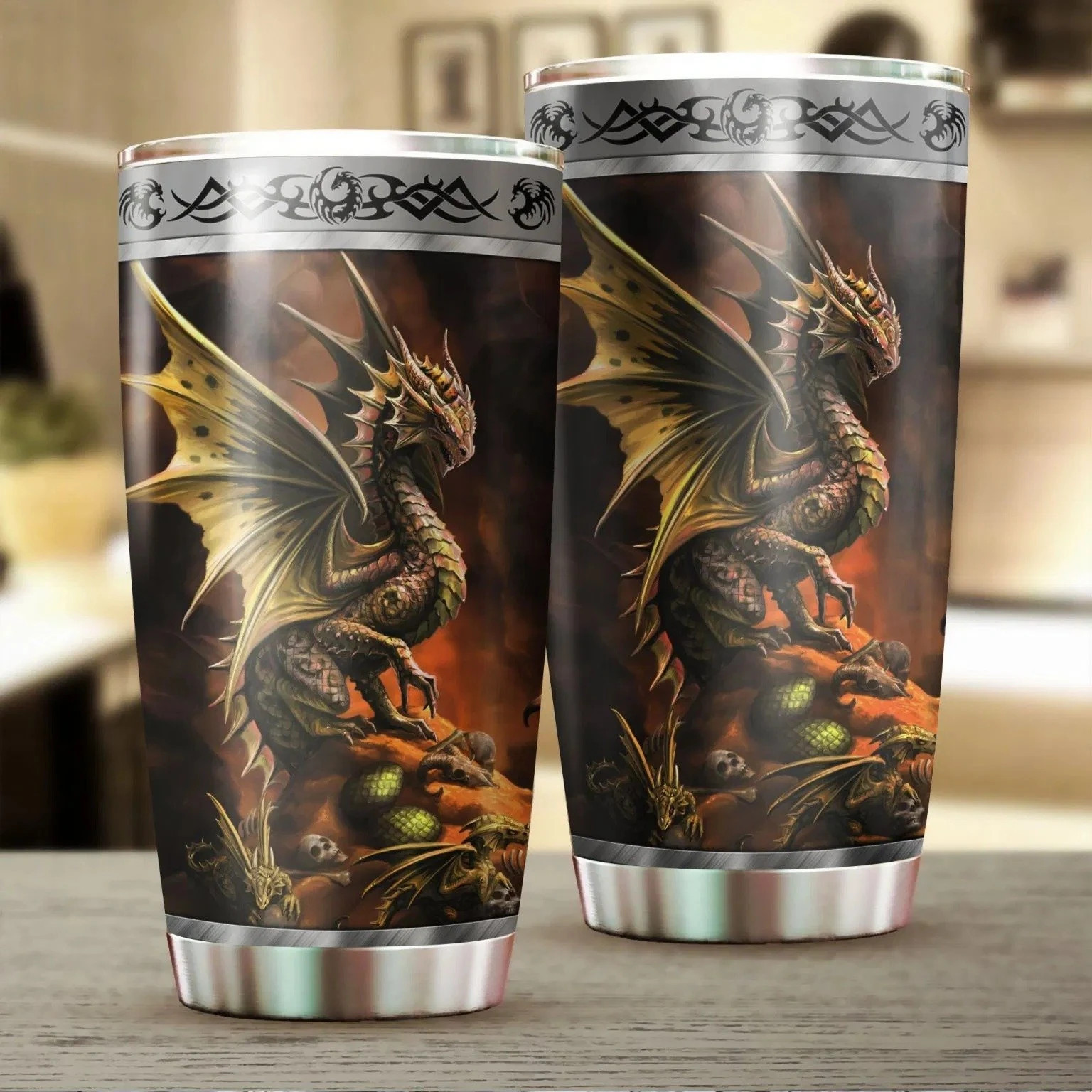 Dragon & Dungeon Tattoo Tumbler 20 Oz Pi020327-NM-Vibe Cosy™