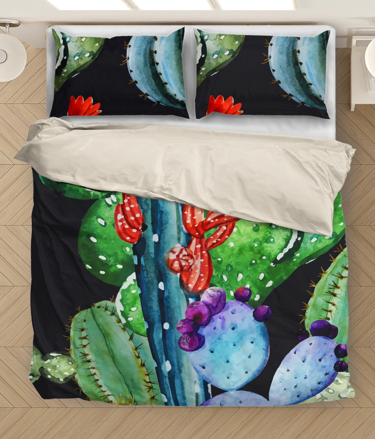 Cactus Garden Bedding Set HAC120602-NM-Bedding Set-NM-Twin-Vibe Cosy™
