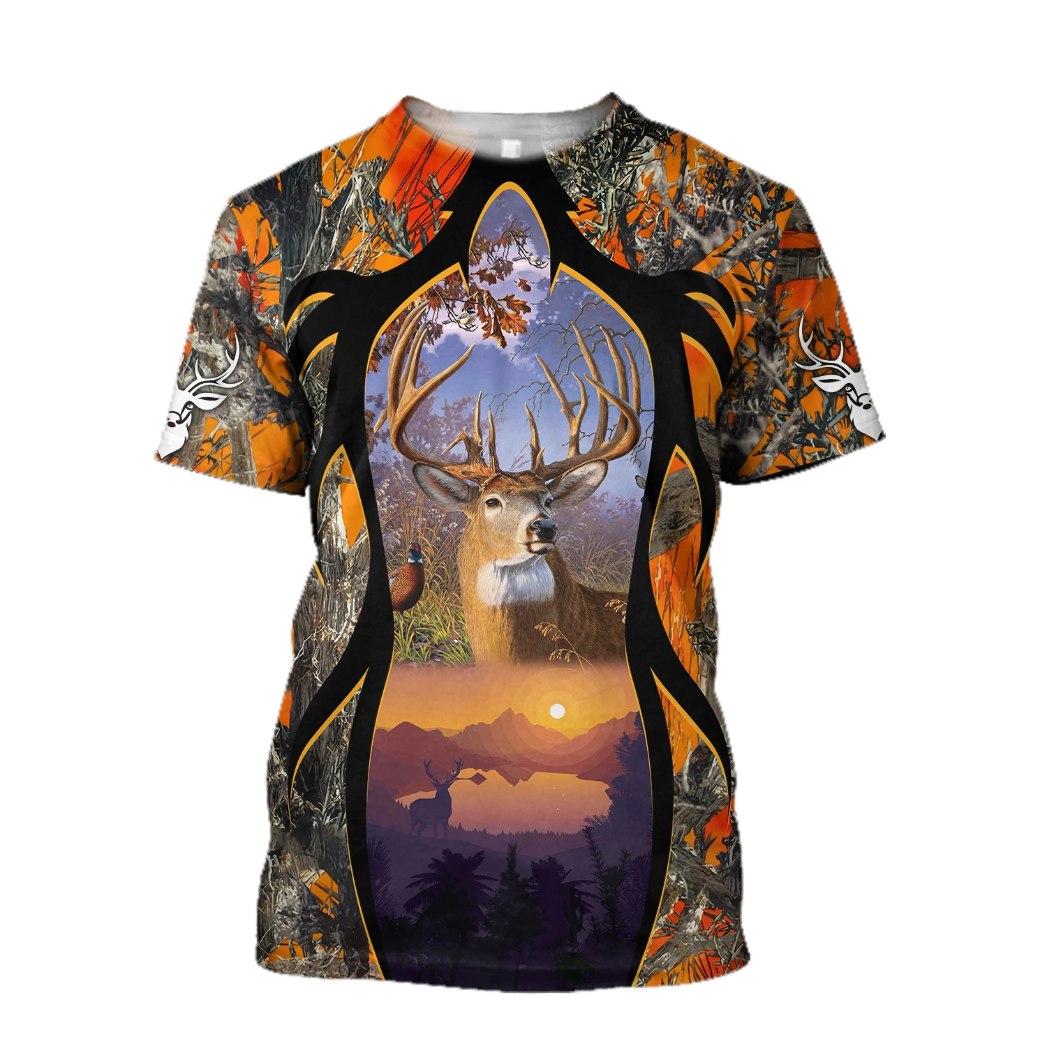 Camo Deer Hunting Hoodie T-Shirt Sweatshirt AZ112201 NM-Apparel-NM-T-Shirt-S-Vibe Cosy™
