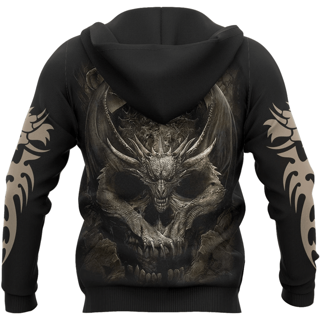 3D Tattoo and Dungeon Dragon Hoodie T Shirt For Men and Women NM050919-Apparel-NM-Hoodie-S-Vibe Cosy™