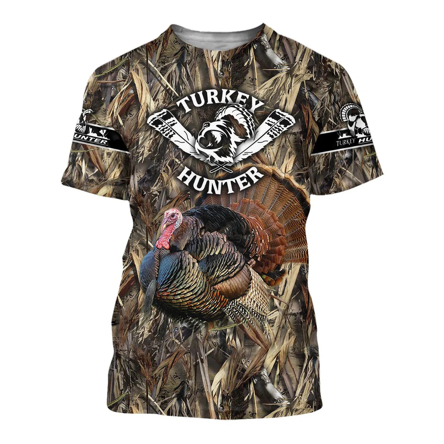 Camo Turkey Hunting Hoodie T-Shirt Sweatshirt for Men and Women NM151105-Apparel-NM-T-shirt-S-Vibe Cosy™