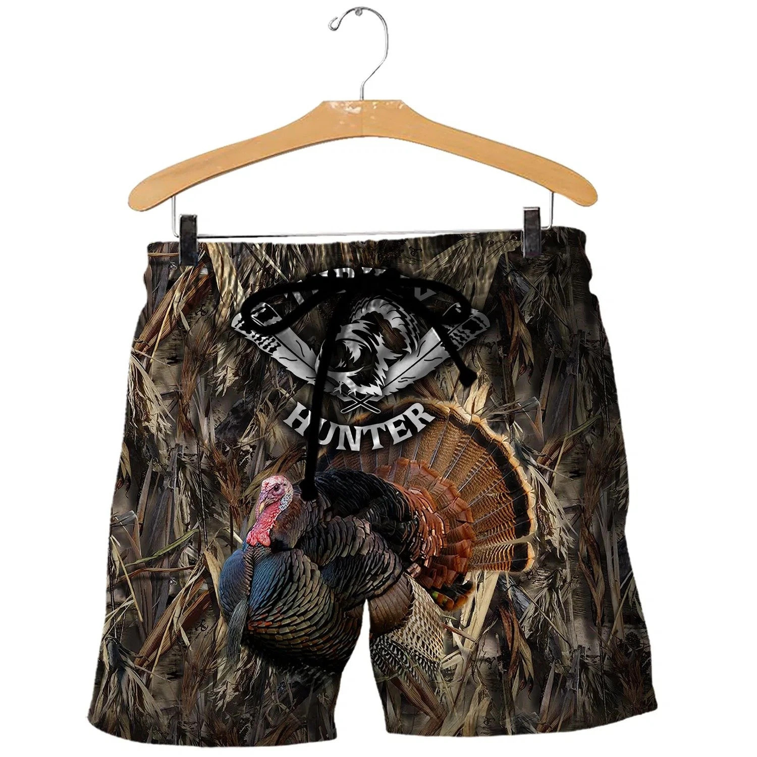 Camo Turkey Hunting Hoodie T-Shirt Sweatshirt for Men and Women NM151105-Apparel-NM-Shorts-S-Vibe Cosy™