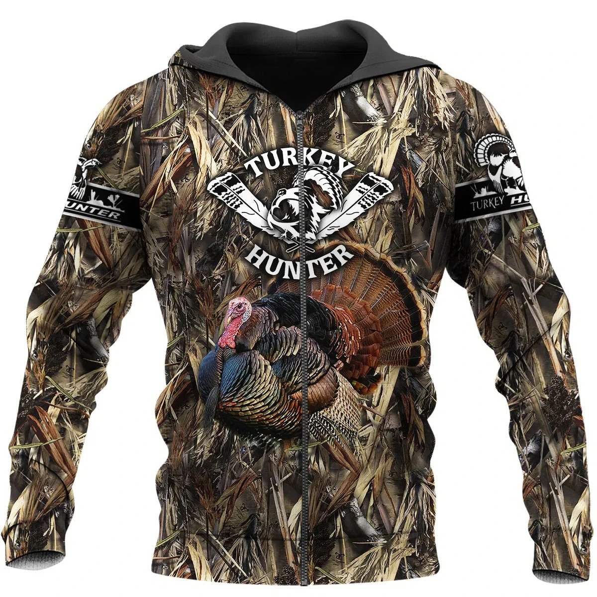 Camo Turkey Hunting Hoodie T-Shirt Sweatshirt for Men and Women NM151105-Apparel-NM-Zip hoodie-S-Vibe Cosy™