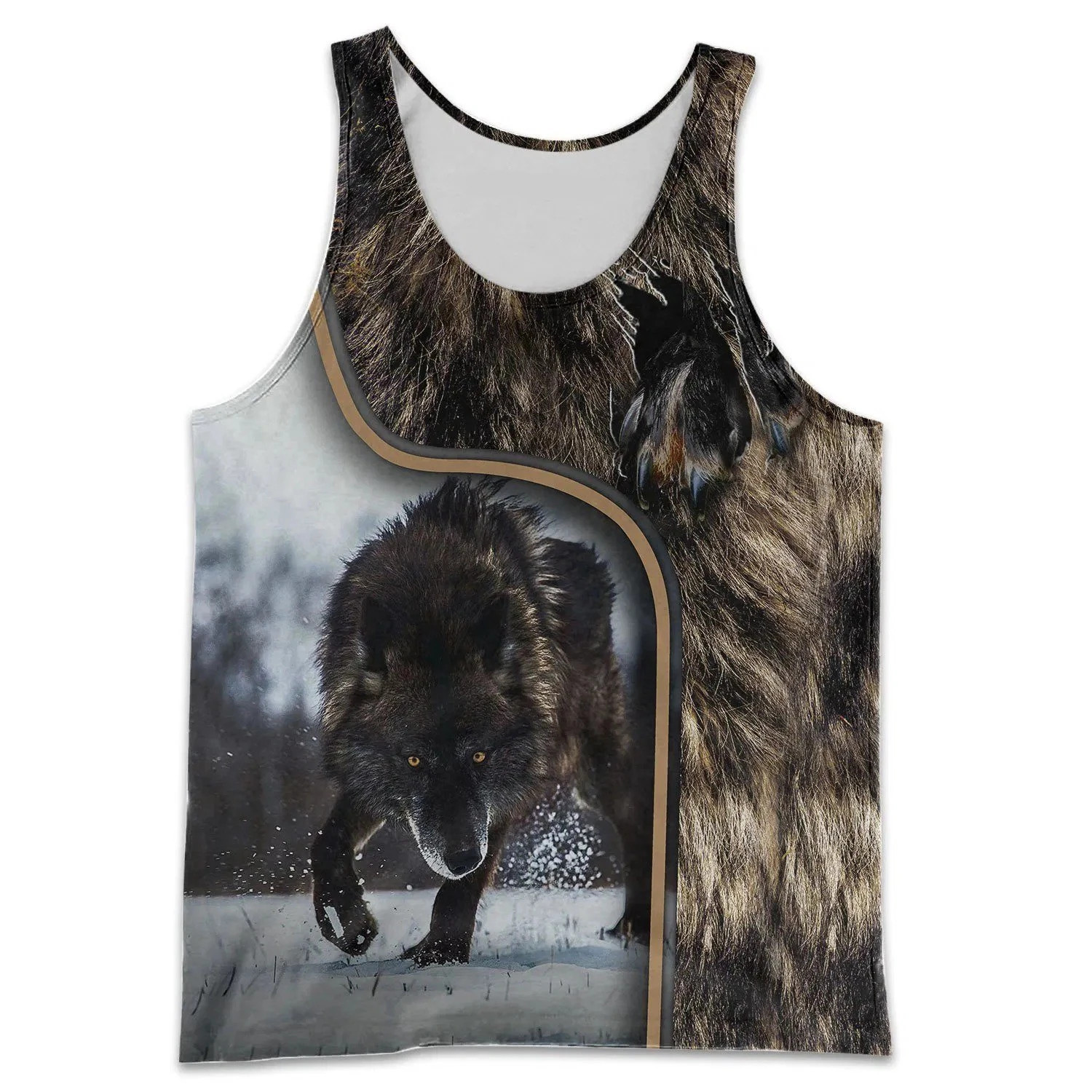 Wolf Hoodie T Shirt For Men and Women NM17042006-Apparel-NM-Tank Top-S-Vibe Cosy™