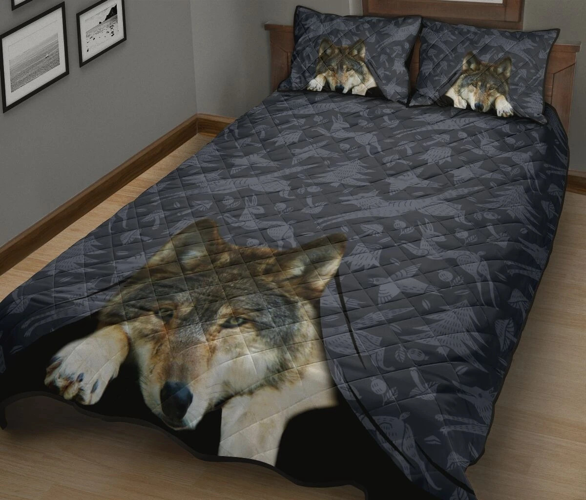 Wolf Art Quilt Bedding Set NM20042103-Quilt-NM-Queen-Vibe Cosy™