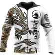 3D Tattoo and Dungeon Dragon Hoodie T Shirt For Men and Women NM050931-Apparel-NM-Zipped Hoodie-S-Vibe Cosy™